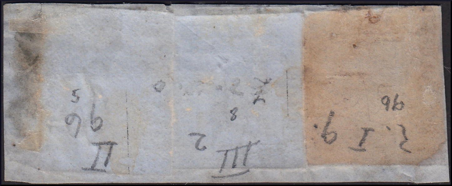 1859 - 1 brown olive grain II table paper of Naples new with original gum (4b) 