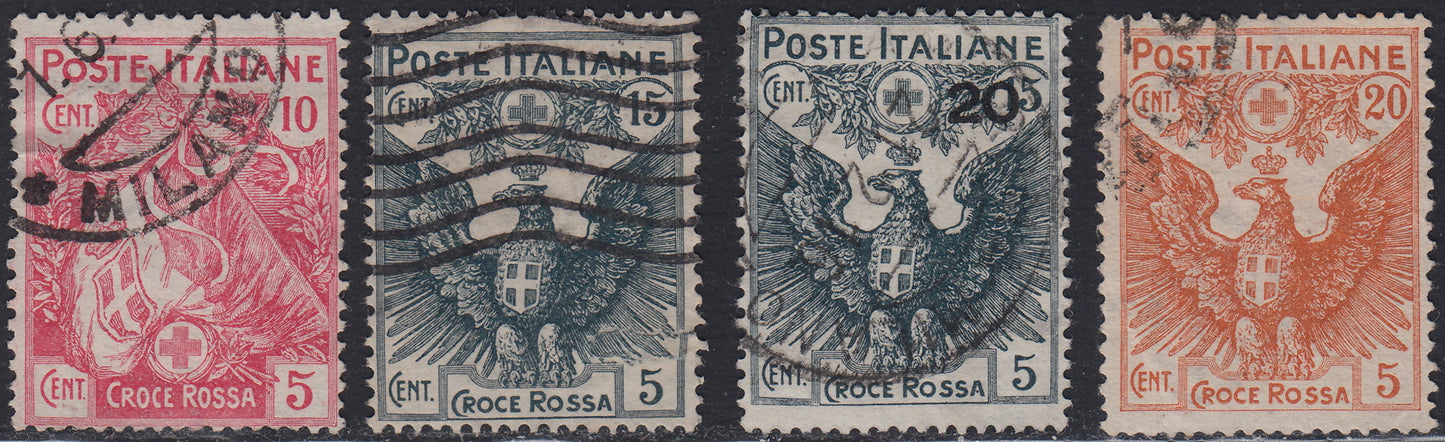 RN183 - 1911 - Fiftieth anniversary of the unification of Italy complete set of four values, new intact rubber (92/95). 