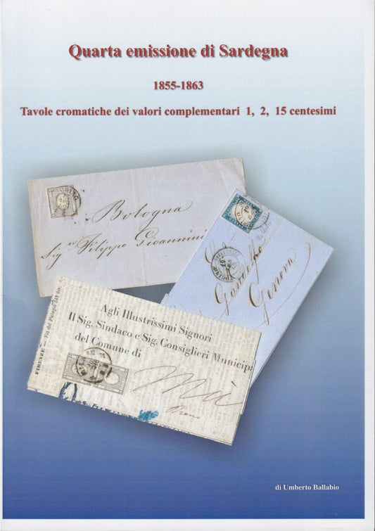 Tav2 - Tavole dei colori di Umberto Ballabio, rappresentanti graficamente le tonalità di colore del c. 15 tipo Sardegna e dei valori in centesimi per le Stampe.