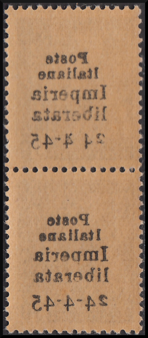 CLN86 - 1945 Monuments Destroyed c. 10 brown with CLN Savona overprint in red, "small dot after C" variety, new intact (2db)