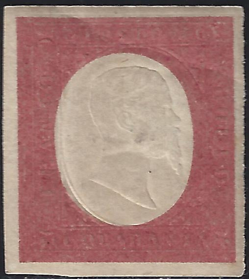 F30_188 - 1854 - Emissione Non Emessa, c. 40 rosso mattone nuovo con gomma originale (12).