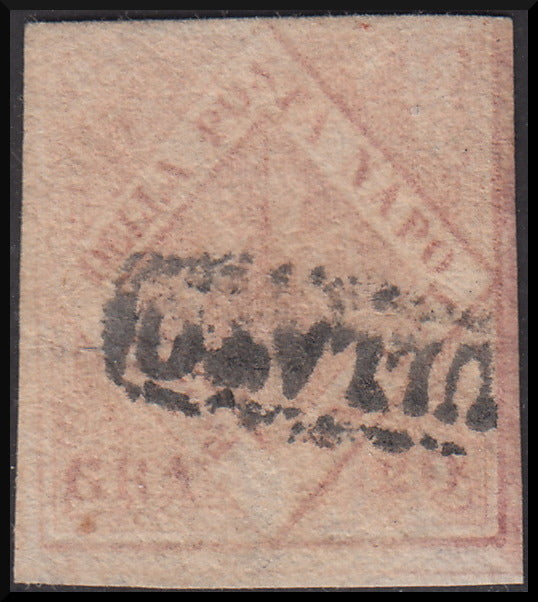 1858 - Kingdom of Naples 20 grana brownish pink I table used with original cancellation (12)