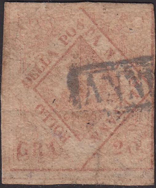 1858 - Kingdom of Naples 20 grana brownish pink I table used with original cancellation (12)