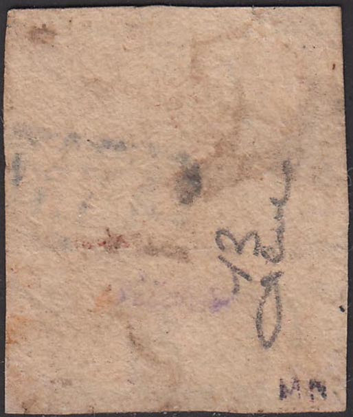 EC32-78 - 1859 - Stemma delle Due Sicilie, 20 grana rosa chiaro II tavola "Filigrana lettere BOLLI POSTALI" usato (13e).