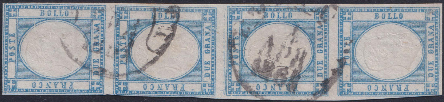 1861 - 1 black grain, copy with triple effigy, new with original rubber (19 AD). Cardillo certificate.