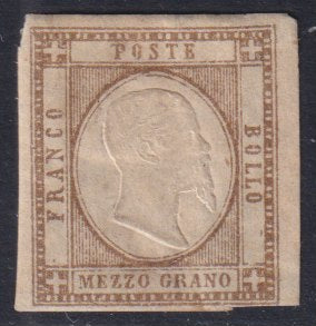 1861 - 1 black grain, copy with triple effigy, new with original rubber (19 AD). Cardillo certificate.