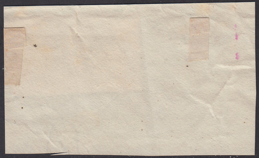 PV2111 - 1860 - Shield of Savoy surmounted by Royal Crown, c. 10 brown horizontal pair used on fragment with MANCIANO cancellation. (19).