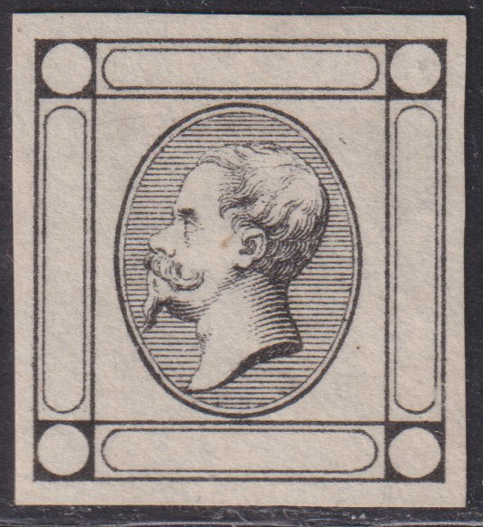 F6_143 - 1863 - Provisional lithograph of the first type, black proof without inscriptions, new, not gummed, (12, proof).