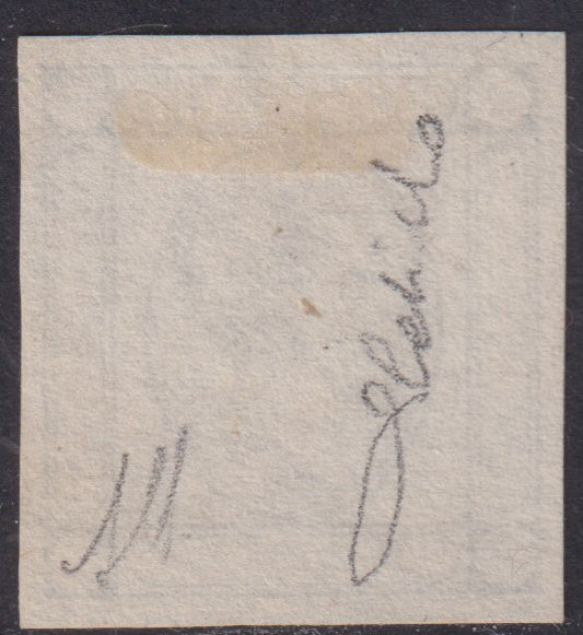 F6_143 - 1863 - Litografico Provvisorio del I tipo, prova in nero senza diciture, nuova non gommata, (12, prova).