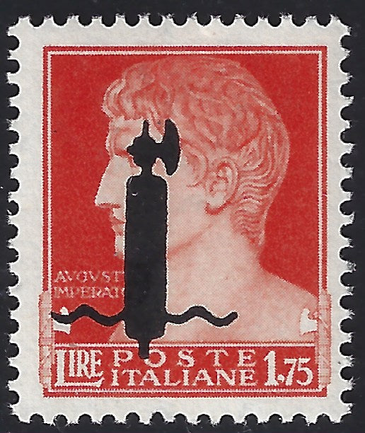 F6-184 - 1944 - Imperiale L. 1.75 orange with Verona type "l" overprint in black, new with intact rubber. (P13).