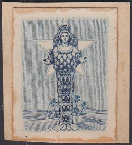 PP768 - 1921 - Colonia Libia, serie Pittorica, prova su carta fotografica del soggetto rappresentante la Dea dell'Abbondanza (Diana Efesina).