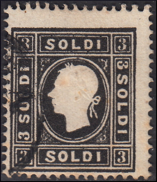 1863 - Lombardo Veneto, IV issue s.15 dark brown, used (40a)