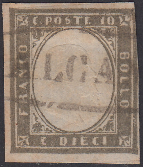 1851, 1st issue 1st lithographic transfer, c. 20 light blue (2) new with original tyre.