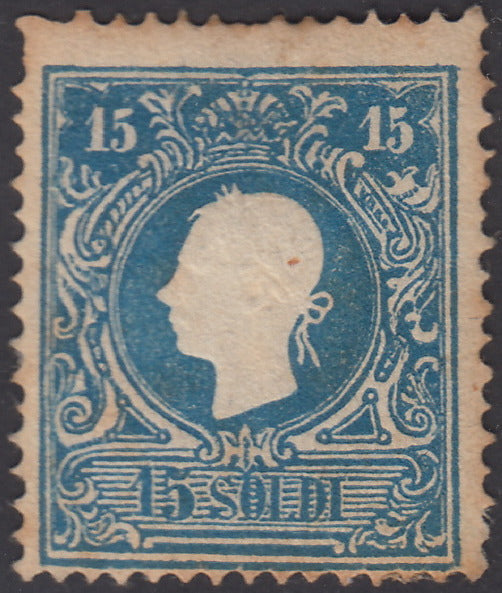 1863 - Lombardo Veneto, IV issue s.15 dark brown, used (40a)