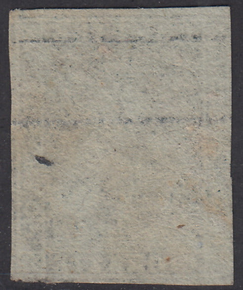 Tos146 - 1851 - Leone di Marzocco, 9 purplish brown crazie on gray paper and crown watermark used with red cancellation (8).