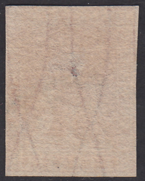 PV1723 - 1857 - Leone di Marzocco, 1 crazia carminuo su carta bianca e filigrana linee ondulate usato. (12)