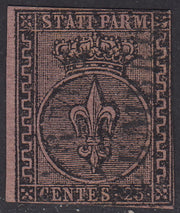 PV1035 - 1852 - I emissione c. 25 violetto usato (4).