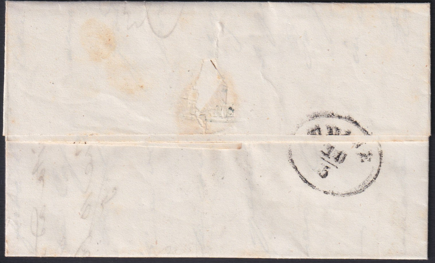 F8_6 - 1866 - Lettera spedita da Udine x città 10/5/66 affrancata con V emissione 3 soldi verde (42)