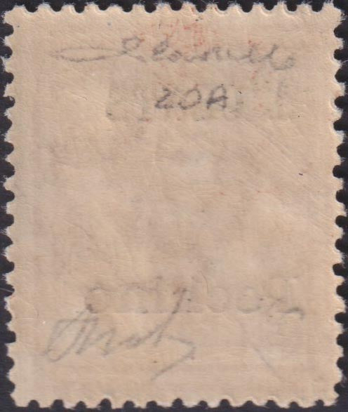 FF198 - 1918/19 - Uffici Postali in Cina, c. 2 rosso bruno con soprastampa "1 CENTS" invece di "1 CENT" nuovo gomma integra (20A)