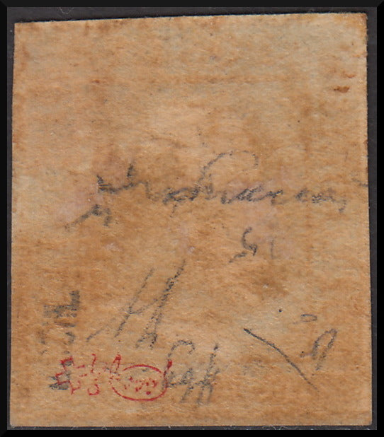 FF48 - 1859 - 20 grain dark slate paper from Naples new with original gum (13c) 