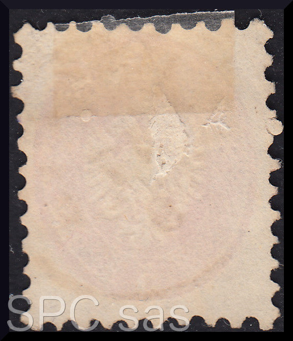 FY204 - 1864 - V emissione s. 5 rosa dentellatura 9 1/2 usato Mantova (43)