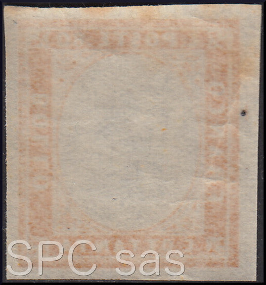 FY690 - 1862 - IV emissione c. 80 giallo arancio carico nuovo con gomma e senza effigie sovrana (17D)