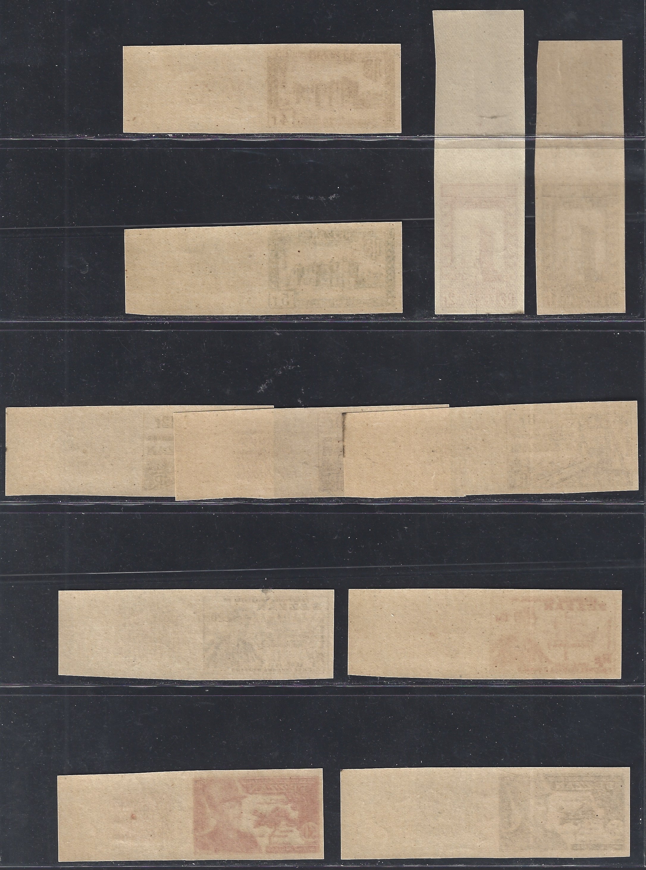 Fezzan3 - 1948 - Occupazione francese, prima emissione per il Fezzan non dentellata nuova integra (16/26).