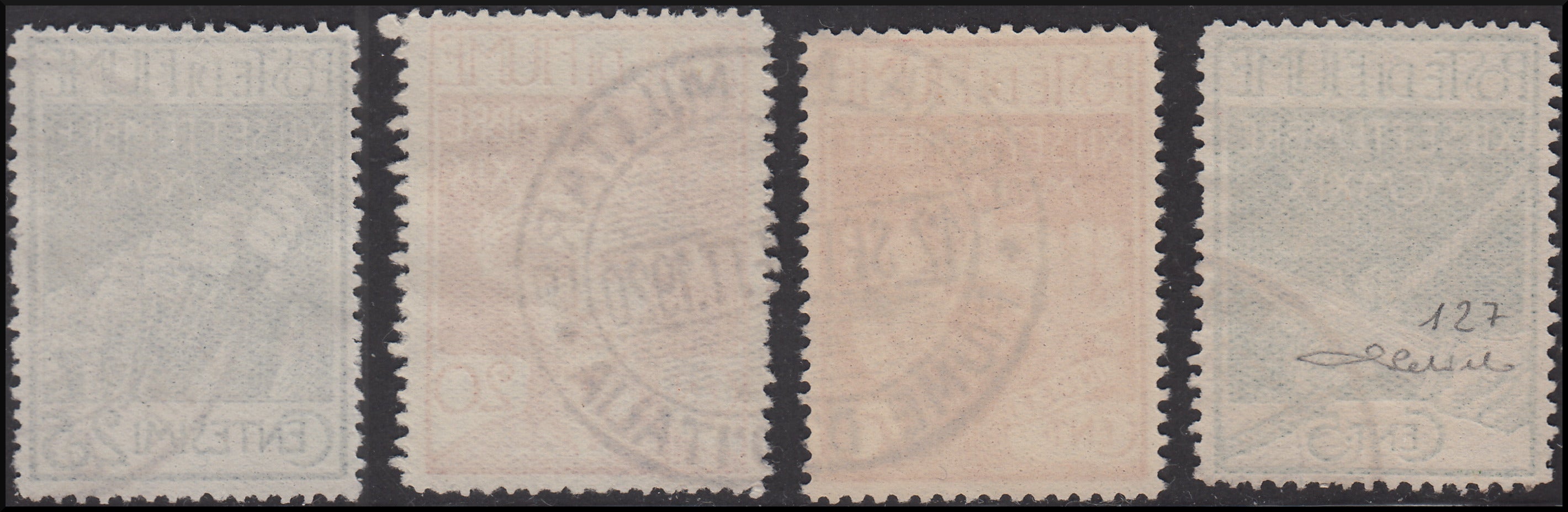 Fiume148 - 1920 - Legionari di Fiume, serie completa di quattro valori usata (127/130)