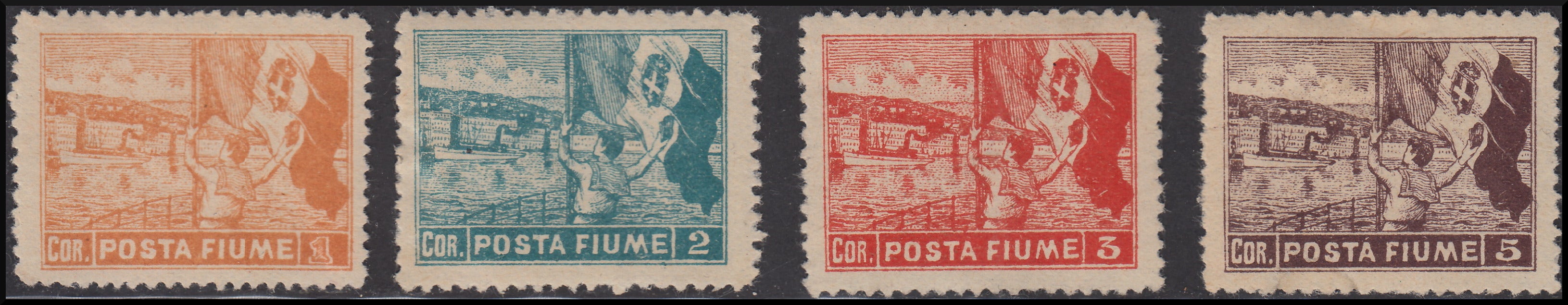 ZZ760 - Hungarian stamp from the Reapers series, 6 blue-green fillers with FUME (instead of FIUME) overprint, new (7d)