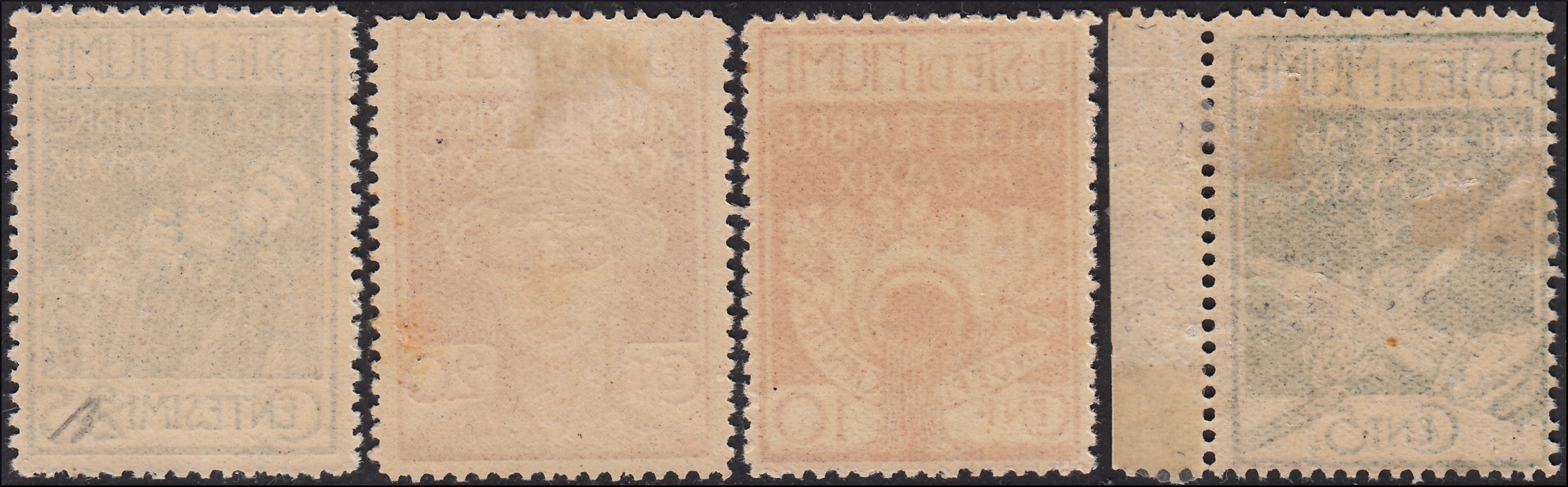 Fiume42 - 1920 - Legionari di Fiume, serie completa di 4 valori nuovi con gomma originale (127/130)