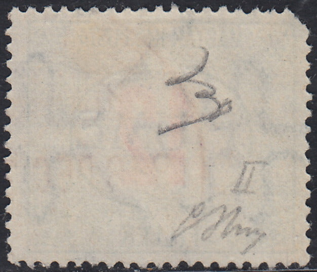 BO23-24 - 1918 - Hungarian tax postmarks 50 black and green filler watermark C with machine-made FIUME overprint used (C3).