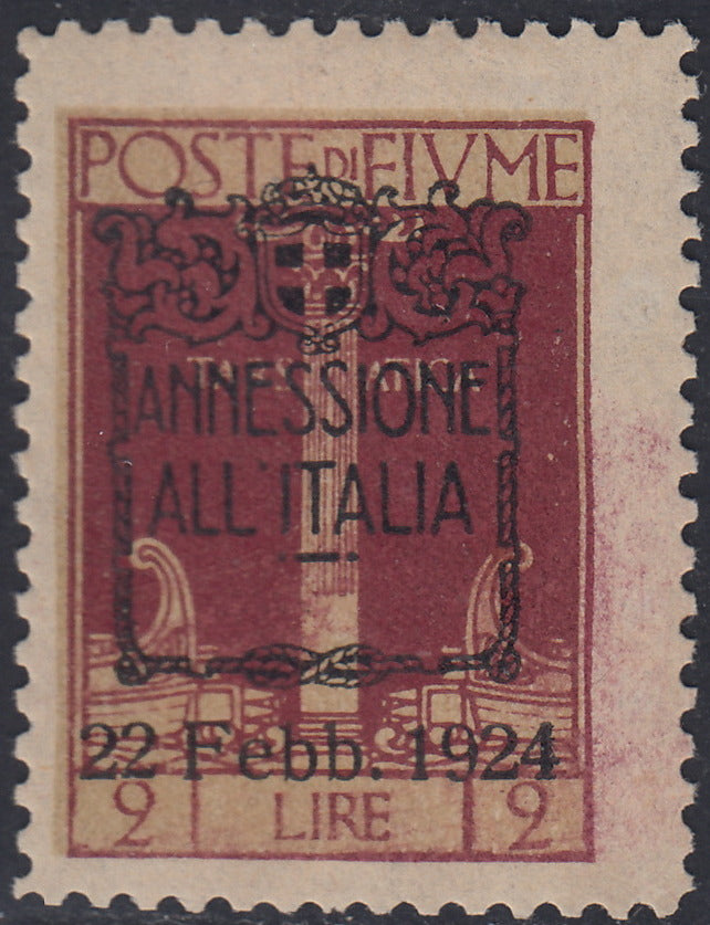 ZZ760 - Hungarian stamp from the Reapers series, 6 blue-green fillers with FUME (instead of FIUME) overprint, new (7d)