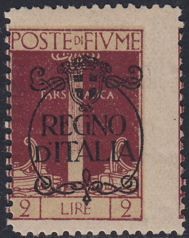 ZZ760 - Hungarian stamp from the Reapers series, 6 blue-green fillers with FUME (instead of FIUME) overprint, new (7d)