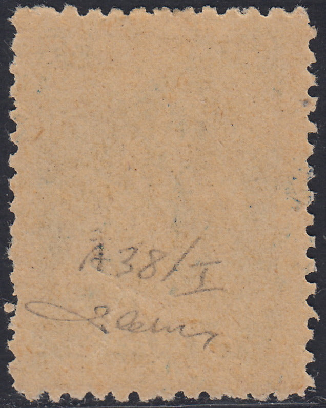 A38/I - 1919 - Allegorie, carta "A", c. 25 azzurro dentellatura 10 1/2 nuovo con gomma originale (A38/I)