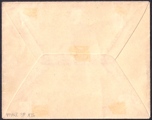 FiumeSP126 - 1918 - Carta estampada con franqueo húngaro, 6 rellenos con sobreimpresión a máquina FIUME fuertemente desplazada en la parte superior y además sobreimpresión "Franco 45" a mano (29e)