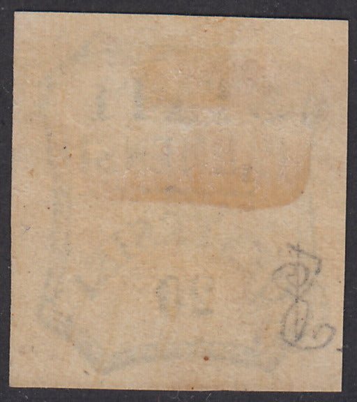 1859 - STATI PARMENSI e valore in un ottagono a linee curve, c. 20 azzurro nuovo con gomma (15).