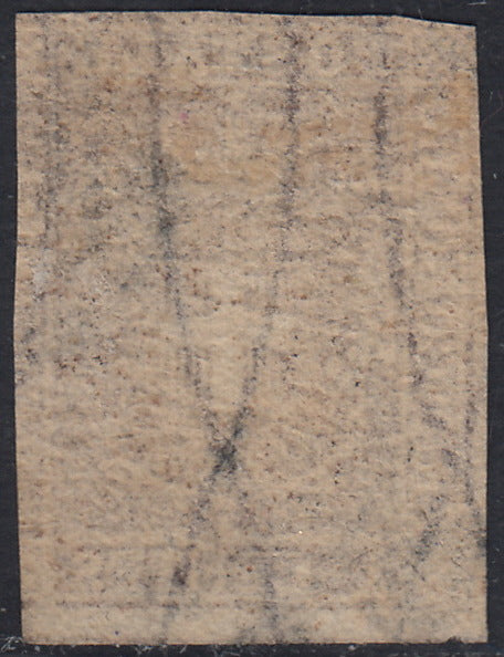 GPT11 - 1860 - Scudo di Savoia c. 1 lilla su carta bianca e filigrana linee ondulate (17a)