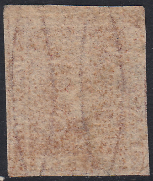 PPP449 - 1851 Leone di Marzocco, 2 light blue crazie on gray paper and crown watermark, used (5d)