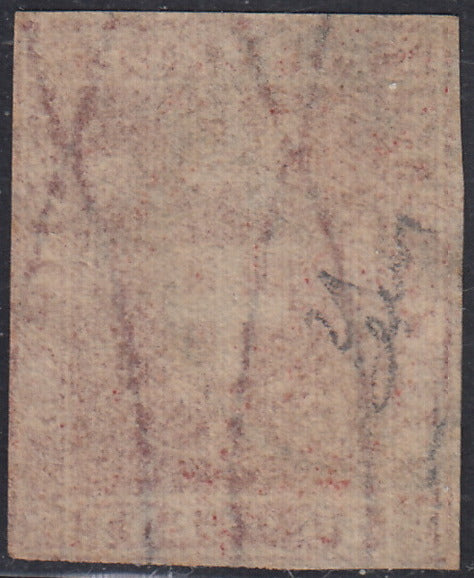 GPT18 - 1860 - Scudo di Savoia sormontato da Corona Reale, c.40 carminio usato. (21)
