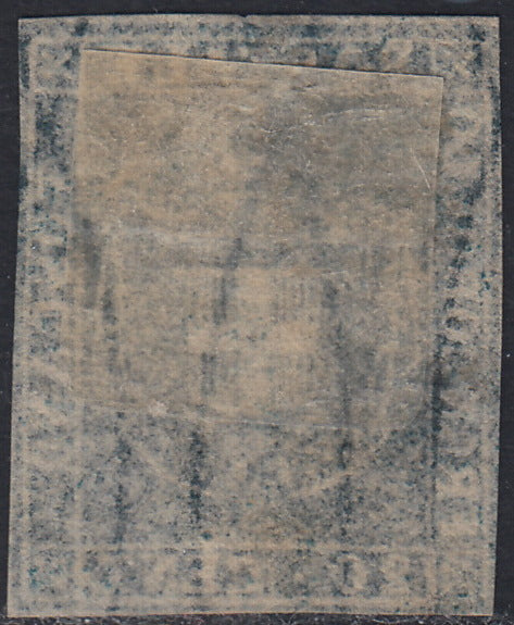 GPT22 - 1860 - Scudo di Savoia c. 20 azzurro su carta bianca e filigrana linee ondulate (20)