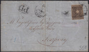 IV issue c. 10 dark chocolate brown I table pair used (14Ce)