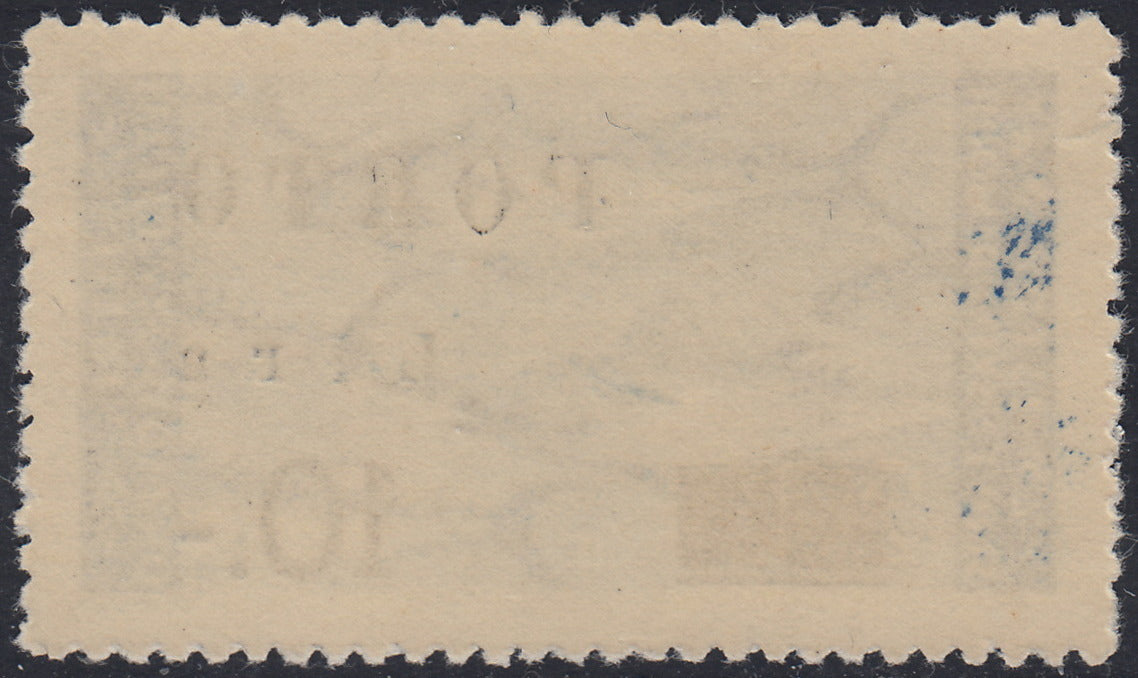 LS20 - 1946 - Segnatasse soprastampate con cifre sottili, 10L. su 20L. azzurro nuovo con gomma integra (17B)