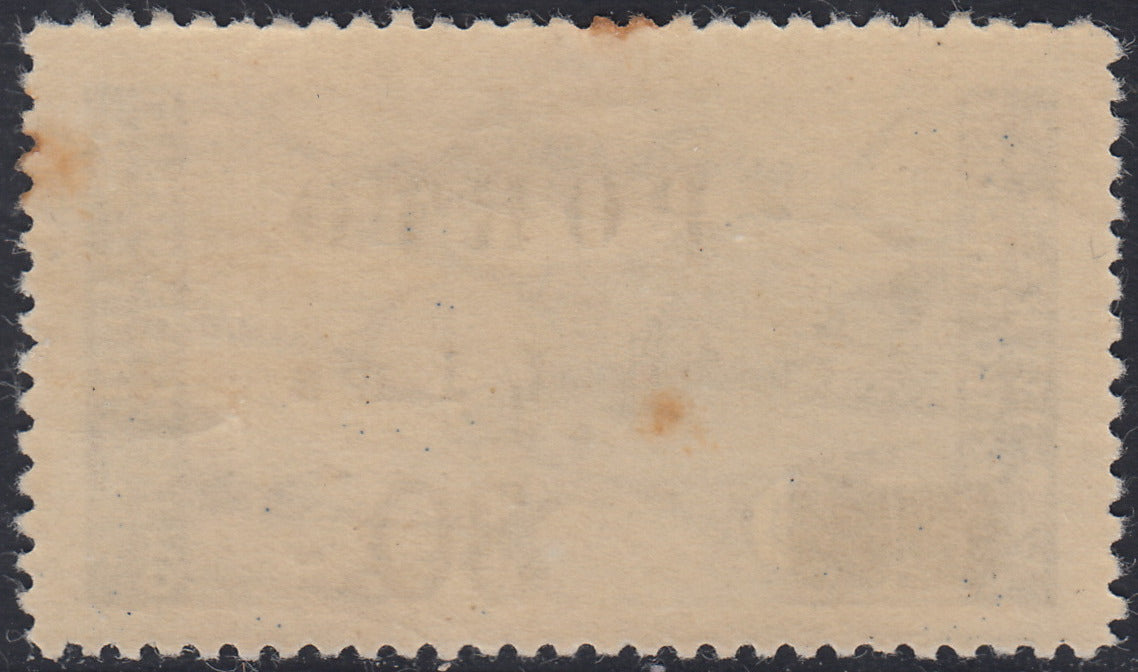 LS21 - 1946 - Segnatasse soprastampate con cifre sottili, 30L. su 20L. azzurro nuovo con gomma integra (19B)