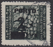 LS6 - 1946 - Segnatasse soprastampate con cifre sottili, 2L. su 25c. grigio oliva usato (15B)