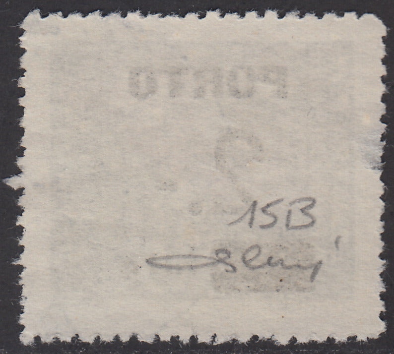 LS6 - 1946 - Segnatasse soprastampate con cifre sottili, 2L. su 25c. grigio oliva usato (15B)