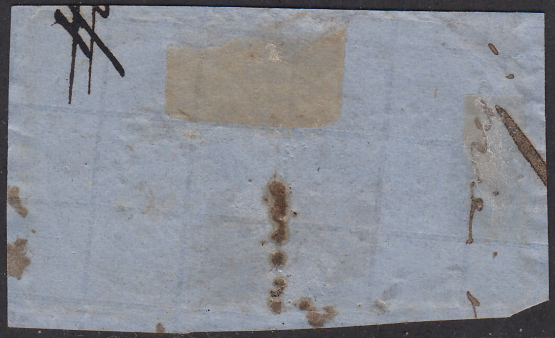 LV134 - 1864 - V emissione s. 5 rosa dentellatura 9 1/2 x 2 su frammento usati CITTADELLA (43)