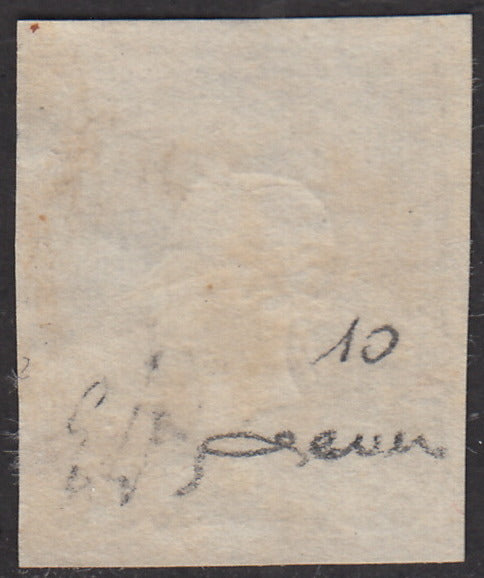 I issue, c. 5 ocher yellow with reversed counterprint, used (13)