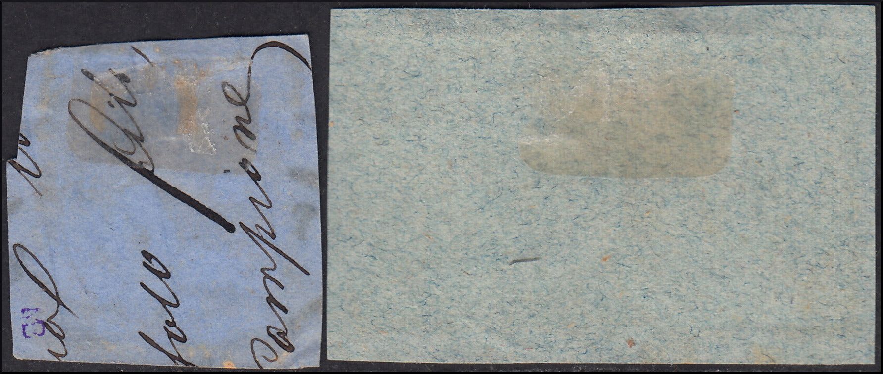 1858 - Franqueo adeudado para periódicos, 4 kr. Rojo opaco usado en restos de periódico (4)