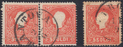 I issue, c. 5 ocher yellow with reversed counterprint, used (13)