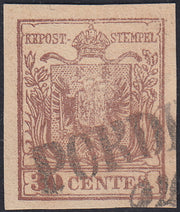 I issue, c. 5 ocher yellow with reversed counterprint, used (13)